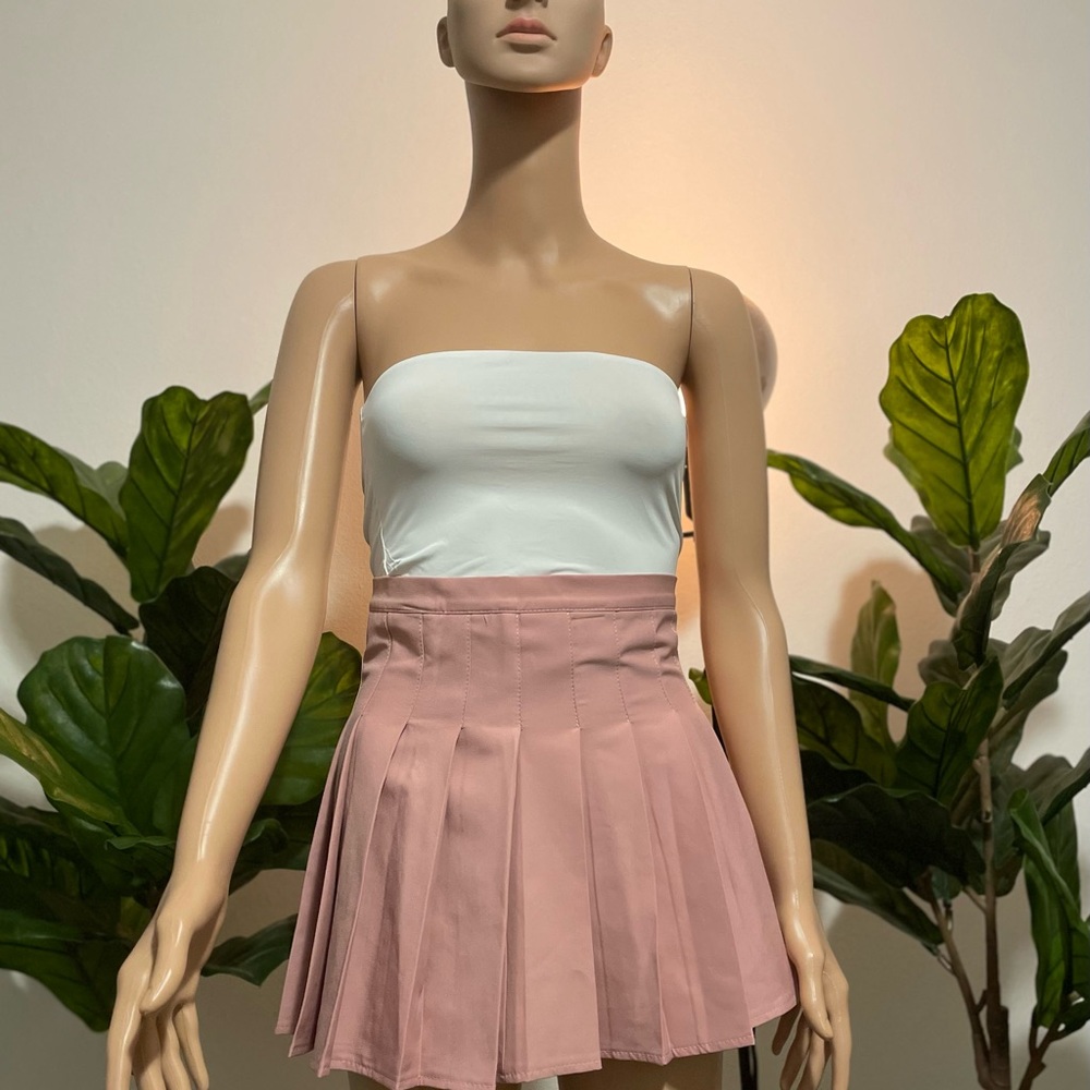 Pink Pleated Women's Skirt